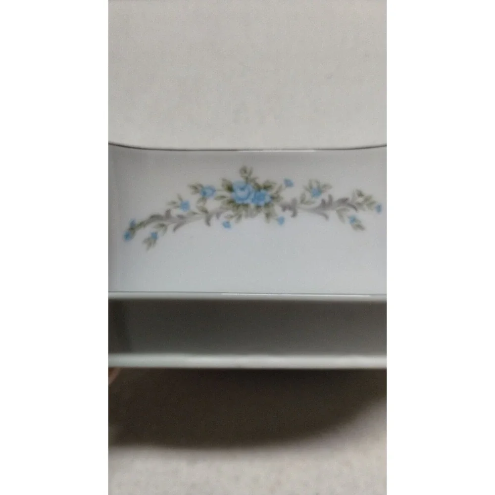 Royal Court Gravy Boat with Attached‎ Underplate Blue Fantasy Fine China